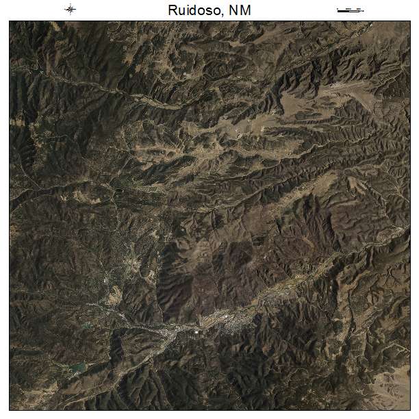 Ruidoso, NM air photo map
