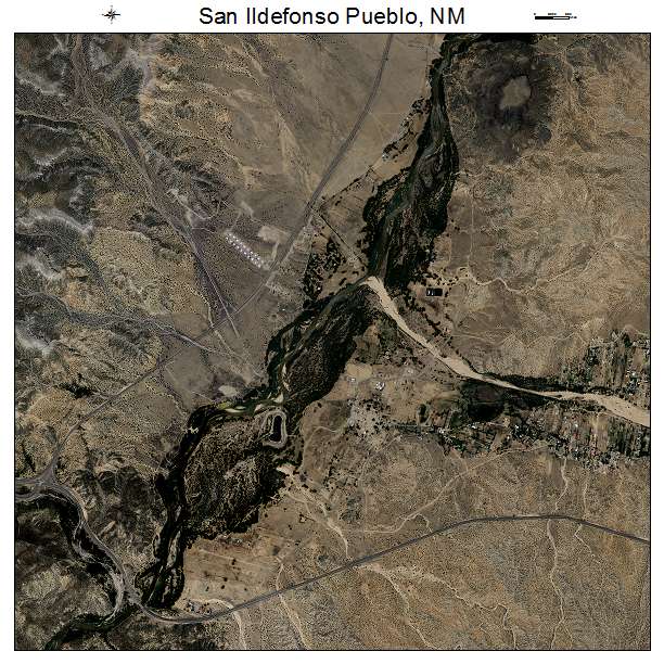 San Ildefonso Pueblo, NM air photo map
