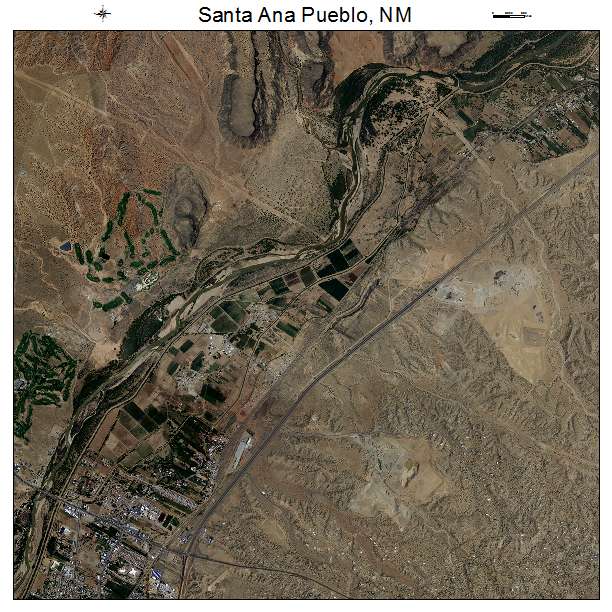 Santa Ana Pueblo, NM air photo map