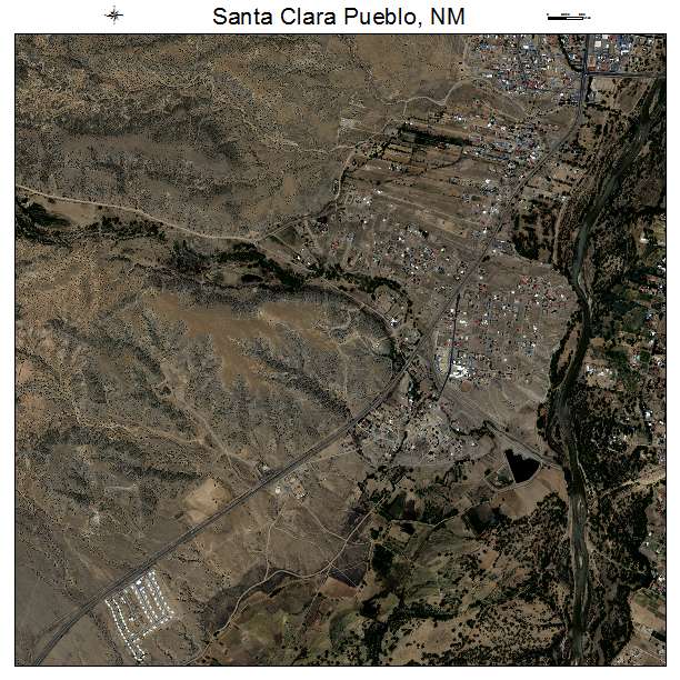 Santa Clara Pueblo, NM air photo map