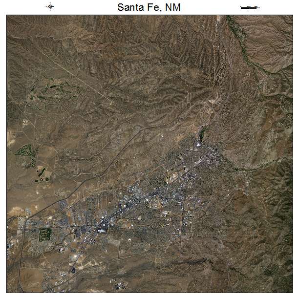 Santa Fe, NM air photo map