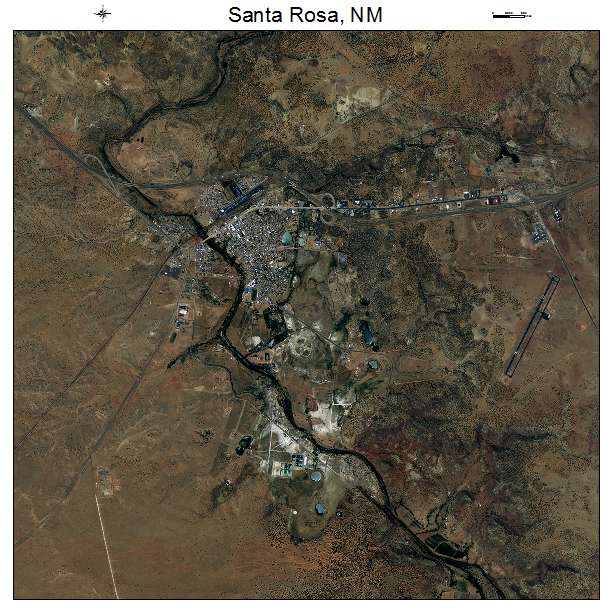 Santa Rosa, NM air photo map