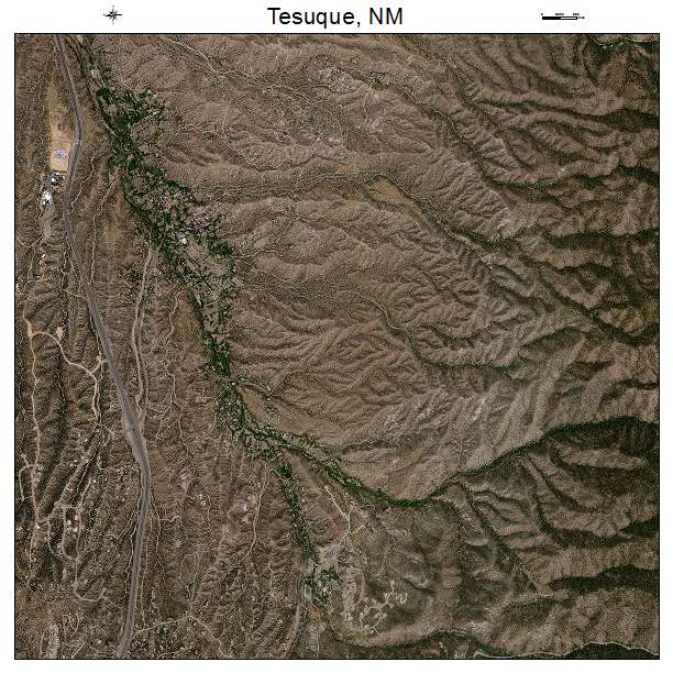Tesuque, NM air photo map