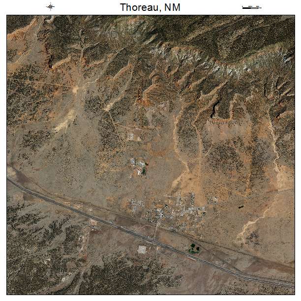Thoreau, NM air photo map