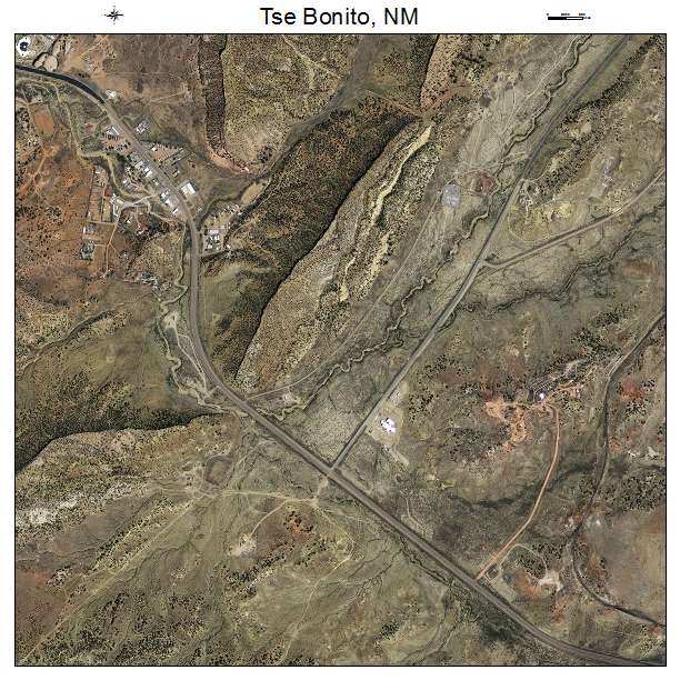Tse Bonito, NM air photo map