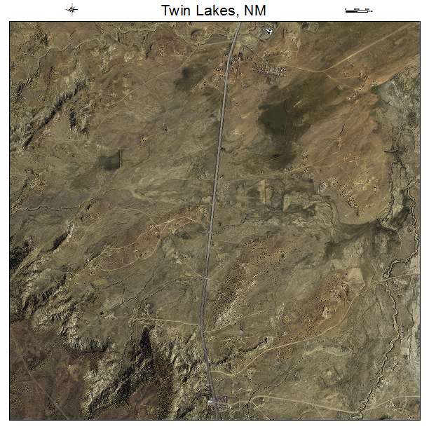 Twin Lakes, NM air photo map