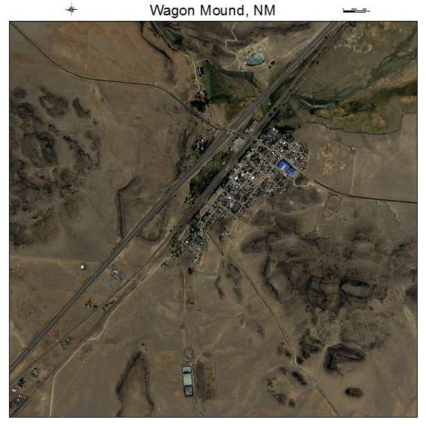 Wagon Mound, NM air photo map