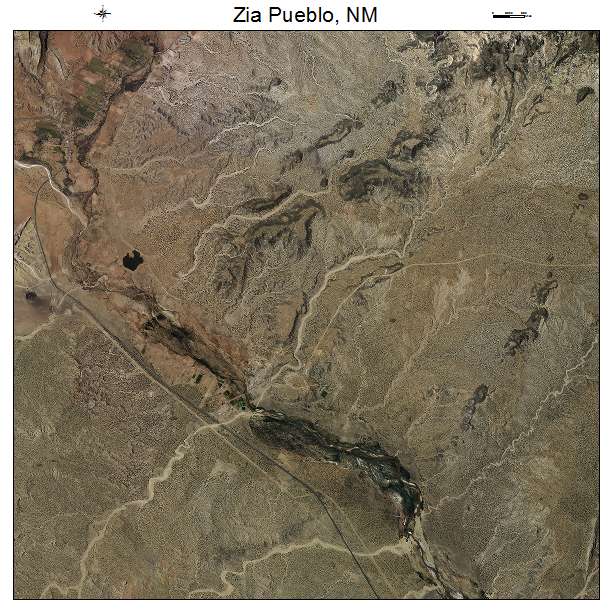 Zia Pueblo, NM air photo map