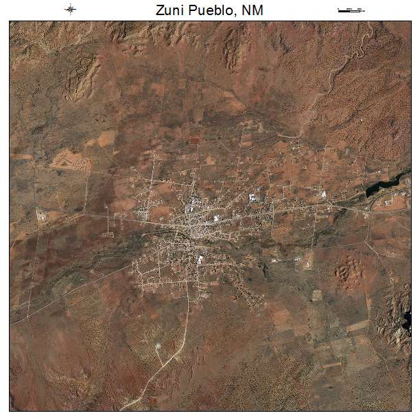 Zuni Pueblo, NM air photo map