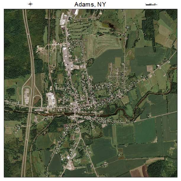 Adams, NY air photo map