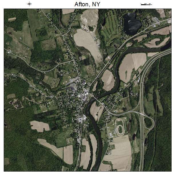 Afton, NY air photo map