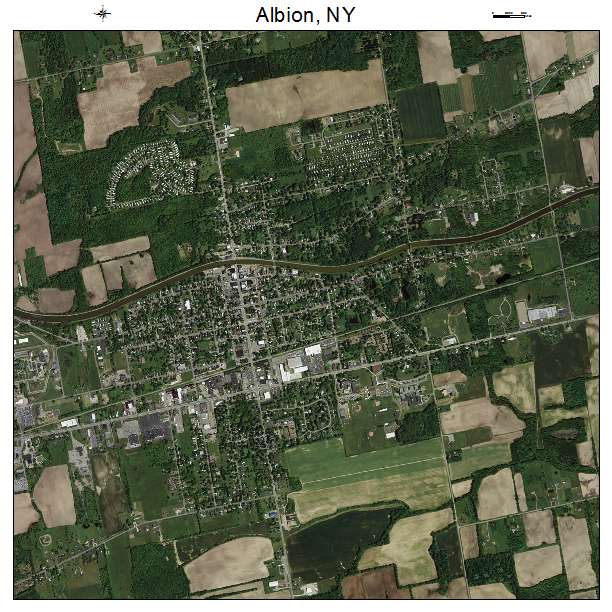 Albion, NY air photo map