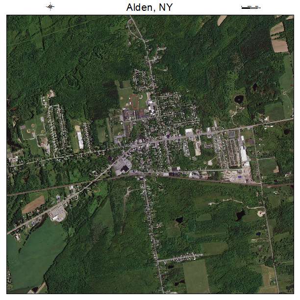 Alden, NY air photo map