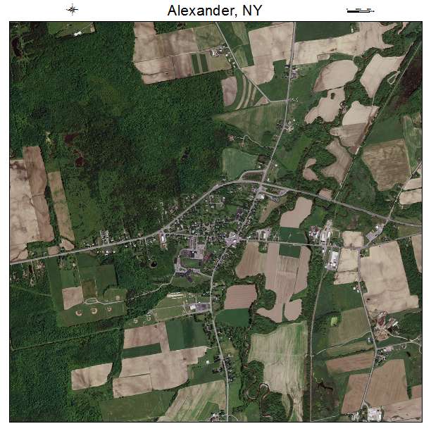 Alexander, NY air photo map