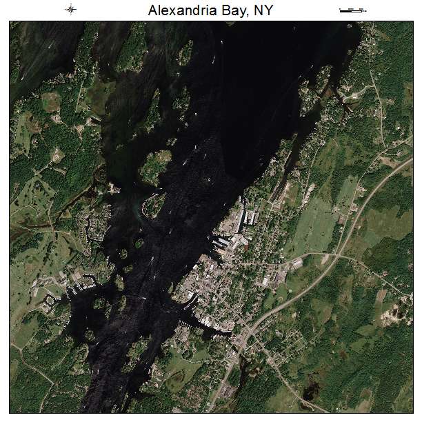 Alexandria Bay, NY air photo map