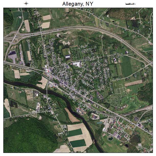 Allegany, NY air photo map
