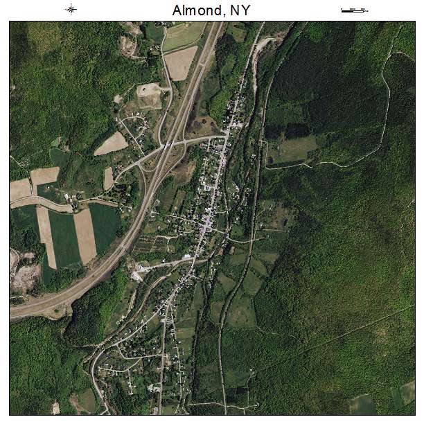 Almond, NY air photo map
