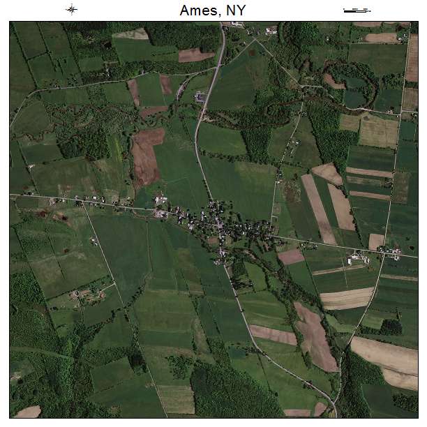 Ames, NY air photo map