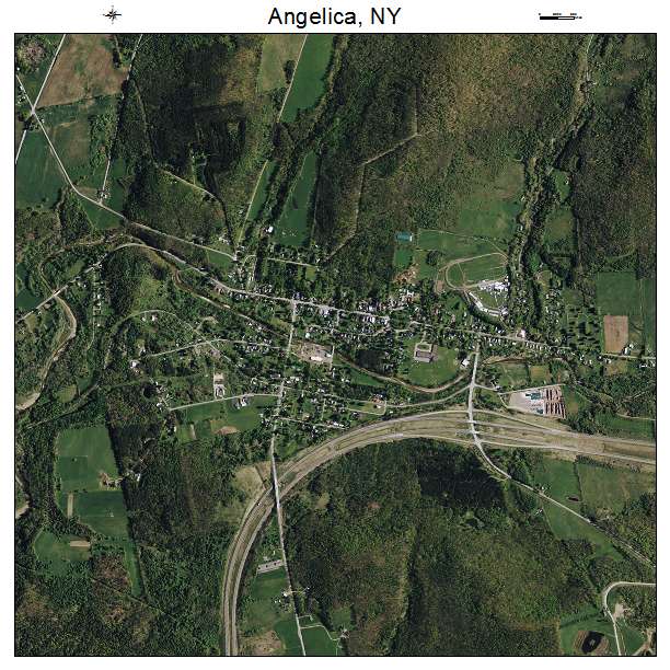 Angelica, NY air photo map
