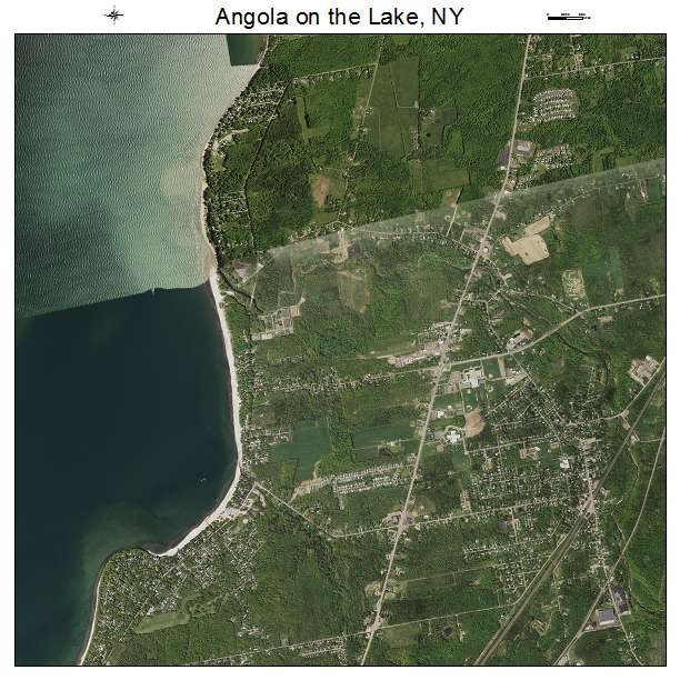 Angola on the Lake, NY air photo map