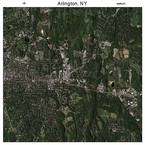 Arlington, NY air photo map