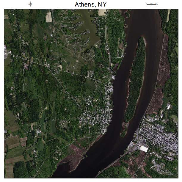 Athens, NY air photo map