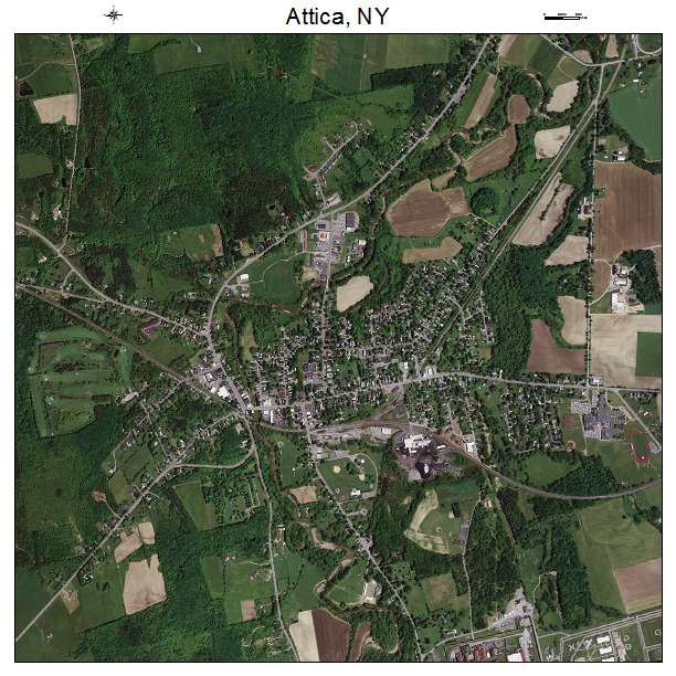 Attica, NY air photo map