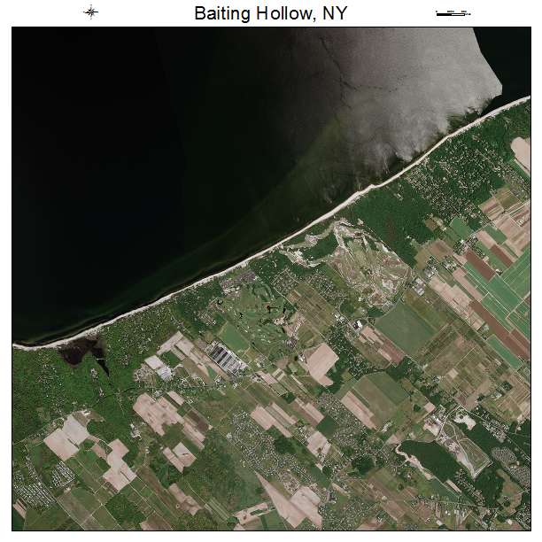 Baiting Hollow, NY air photo map