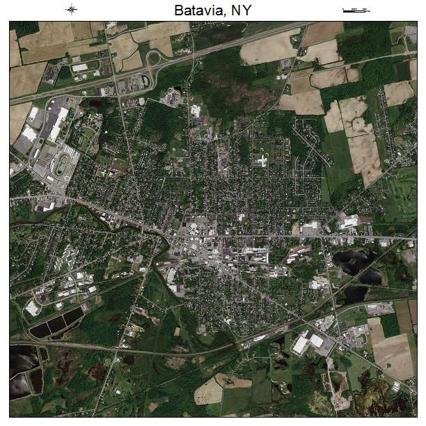 Batavia, NY air photo map