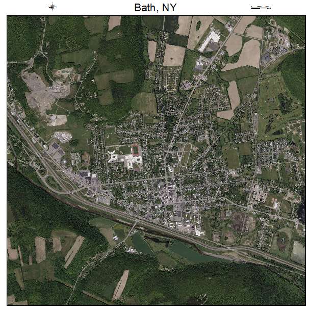 Bath, NY air photo map