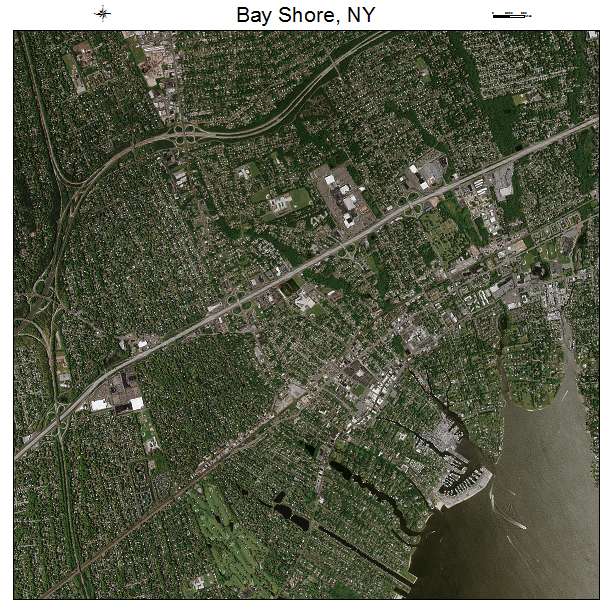 Bay Shore, NY air photo map