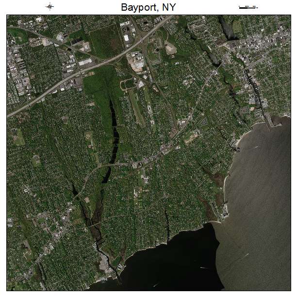 Bayport, NY air photo map