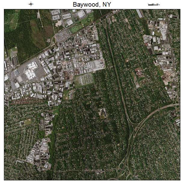 Baywood, NY air photo map