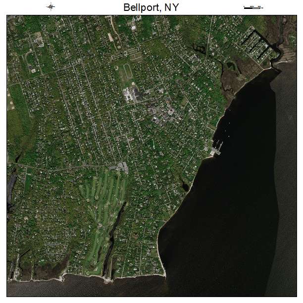 Bellport, NY air photo map