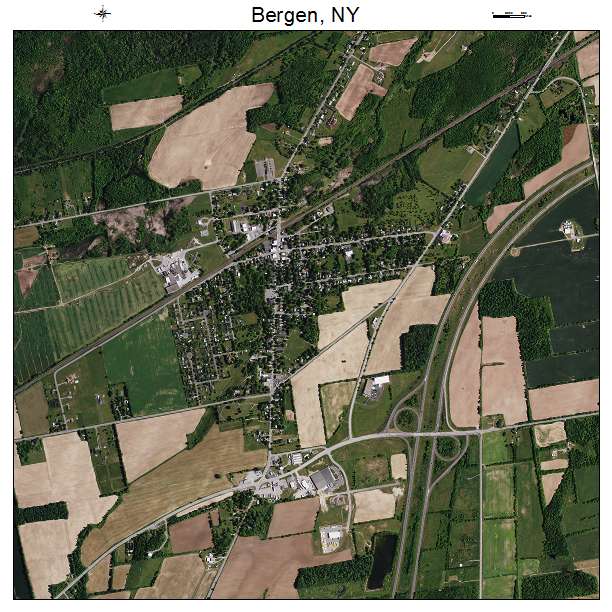 Bergen, NY air photo map