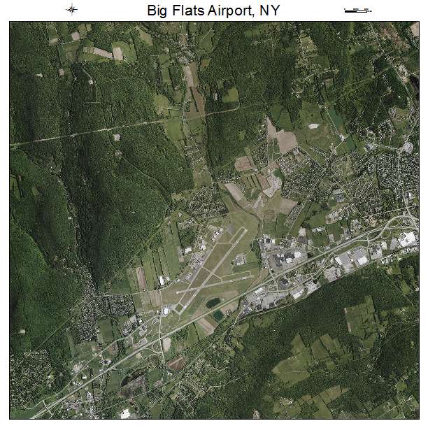Big Flats Airport, NY air photo map
