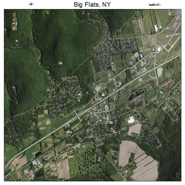 Big Flats, NY air photo map