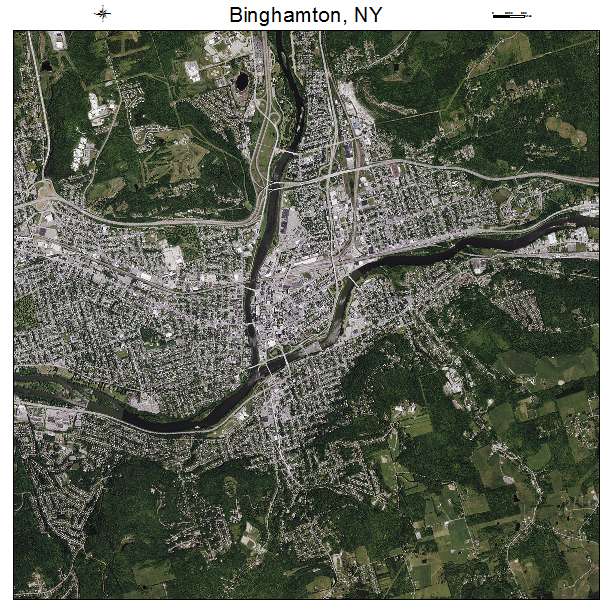 Binghamton, NY air photo map