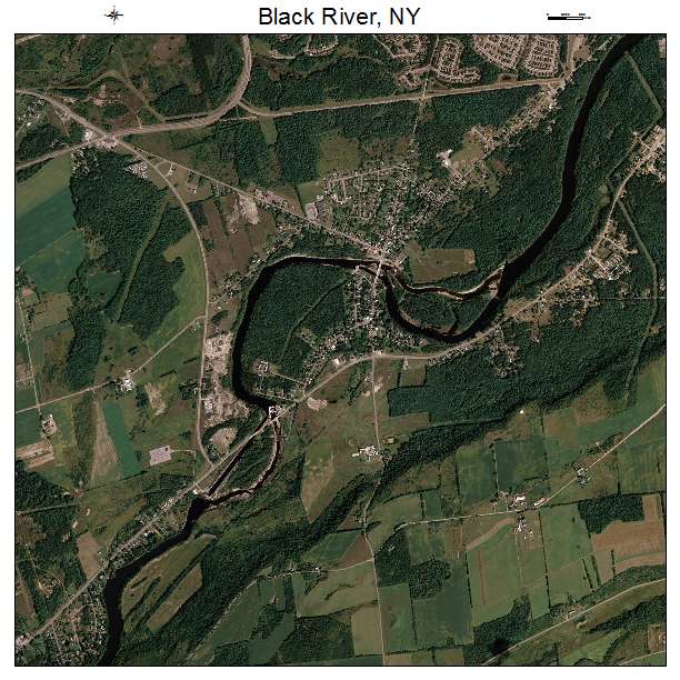 Black River, NY air photo map