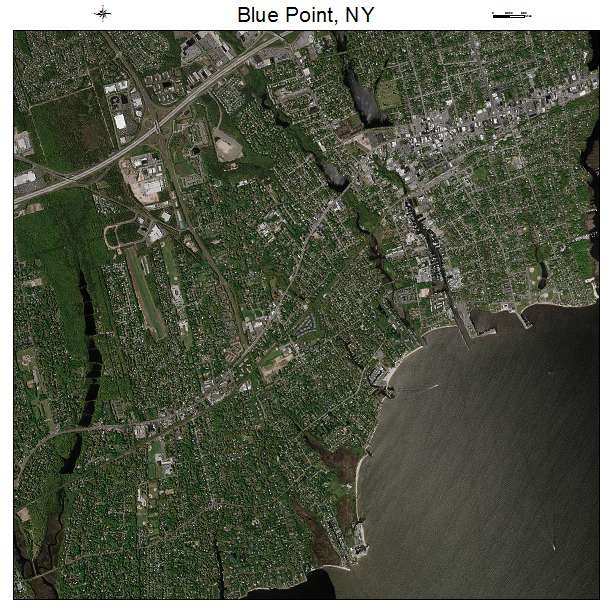 Blue Point, NY air photo map
