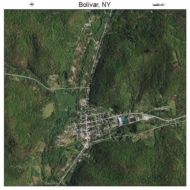 Bolivar, NY air photo map