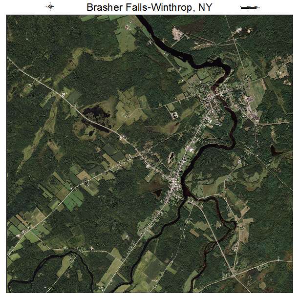 Brasher Falls Winthrop, NY air photo map