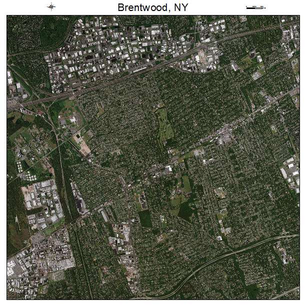 Brentwood, NY air photo map