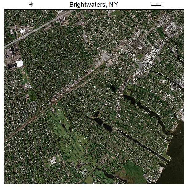 Brightwaters, NY air photo map