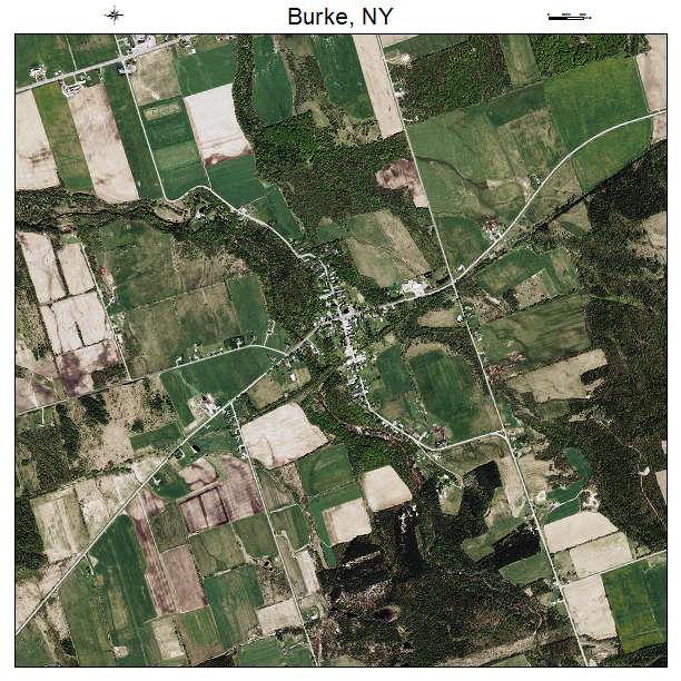 Burke, NY air photo map