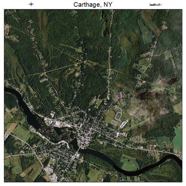 Carthage, NY air photo map