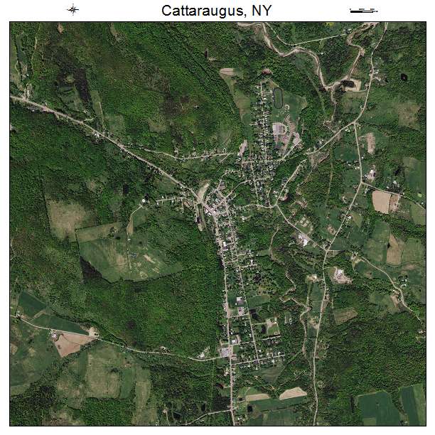 Cattaraugus, NY air photo map