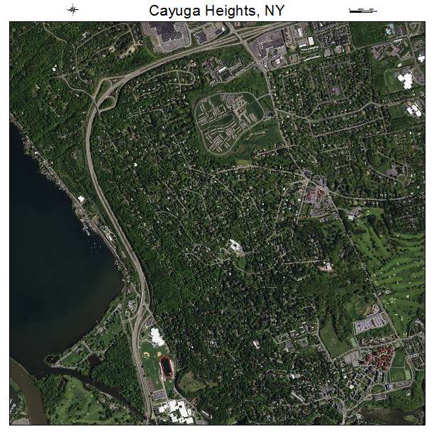 Cayuga Heights, NY air photo map