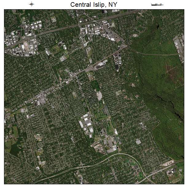 Central Islip, NY air photo map