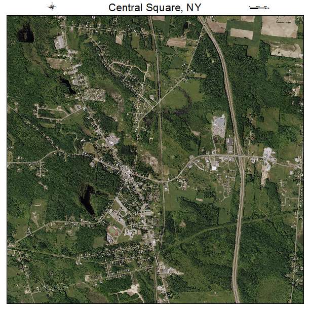 Central Square, NY air photo map